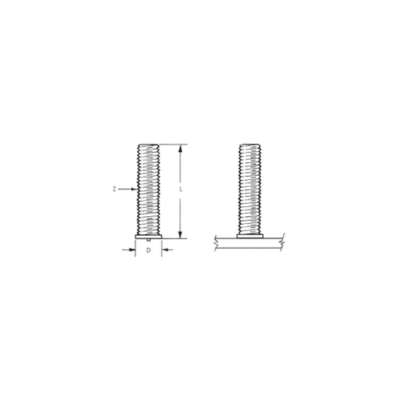 CD Metric Small Flanged Weld Studs